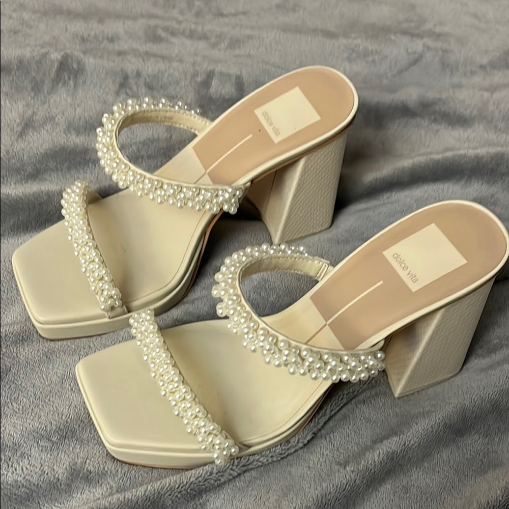Dolce Vita Pearl Bridal Heels